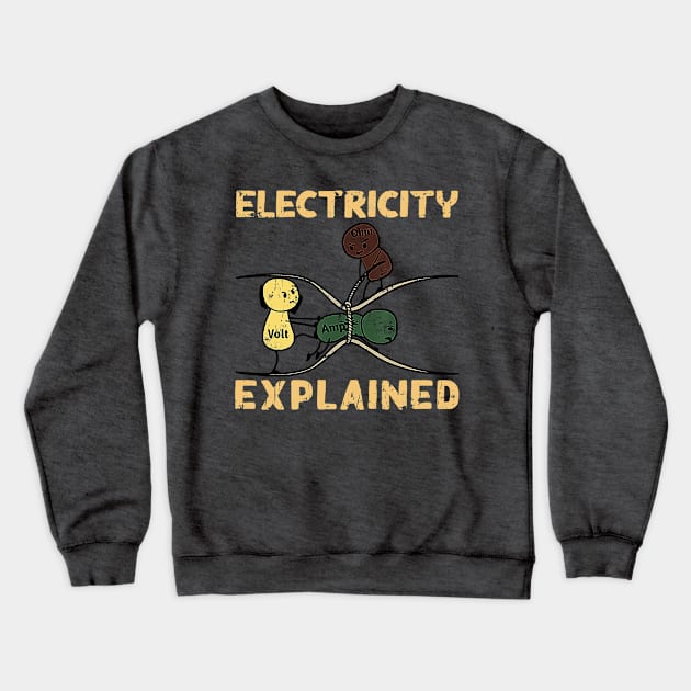 funny electricity explained Crewneck Sweatshirt by gituomjangan